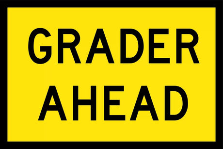 Boxed Edge Sign - Grader Ahead