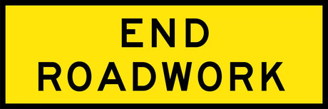 Boxed Edge Sign - End Roadwork