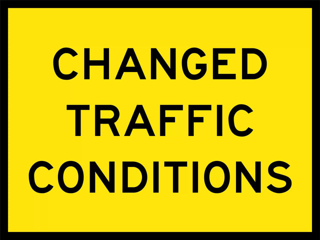 Boxed Edge Sign - Changed Traffic Conditions