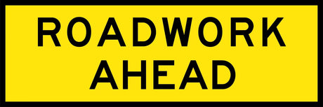 Boxed Edge Sign - Roadwork Ahead