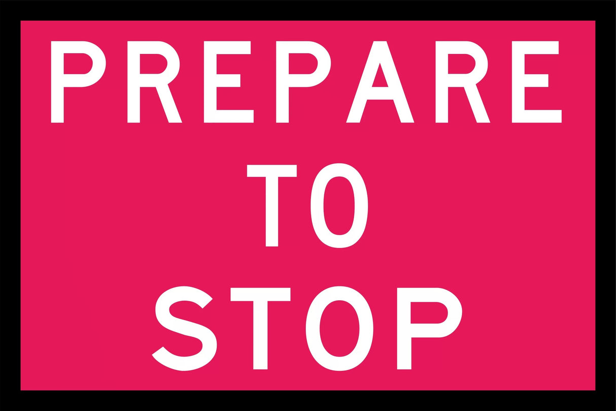 Boxed Edge Sign - Prepare to Stop