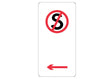 Parking Sign - No Standing With Left Arrow  Aluminium