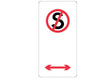 Parking Sign - No Standing With Double Arrow  Aluminium