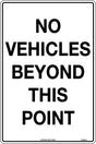 Parking Sign - No Vehicles Beyond This Point   Poly