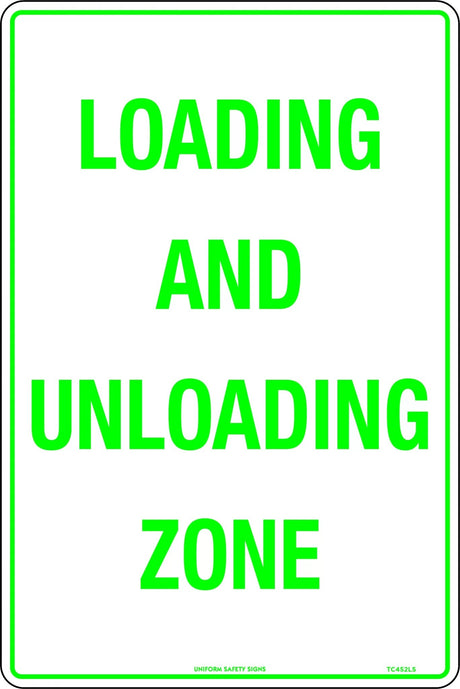 Parking Sign - Loading And Unloading Zone  Metal