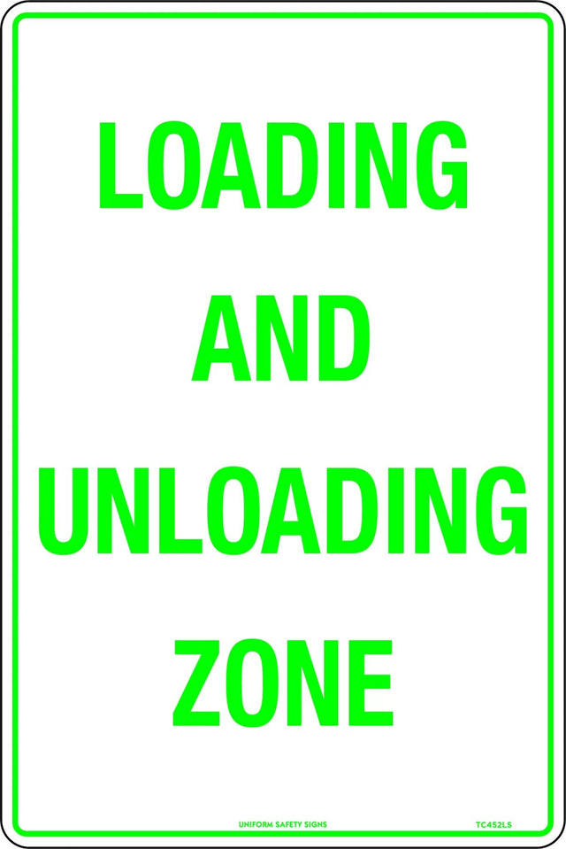 Parking Sign - Loading And Unloading Zone  Metal