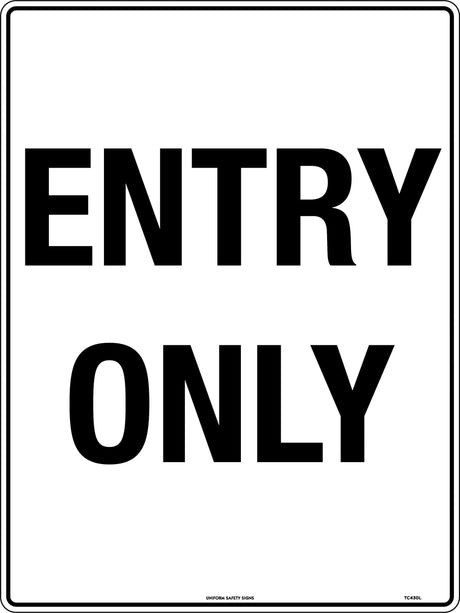 Parking Sign - Entry Only  Metal