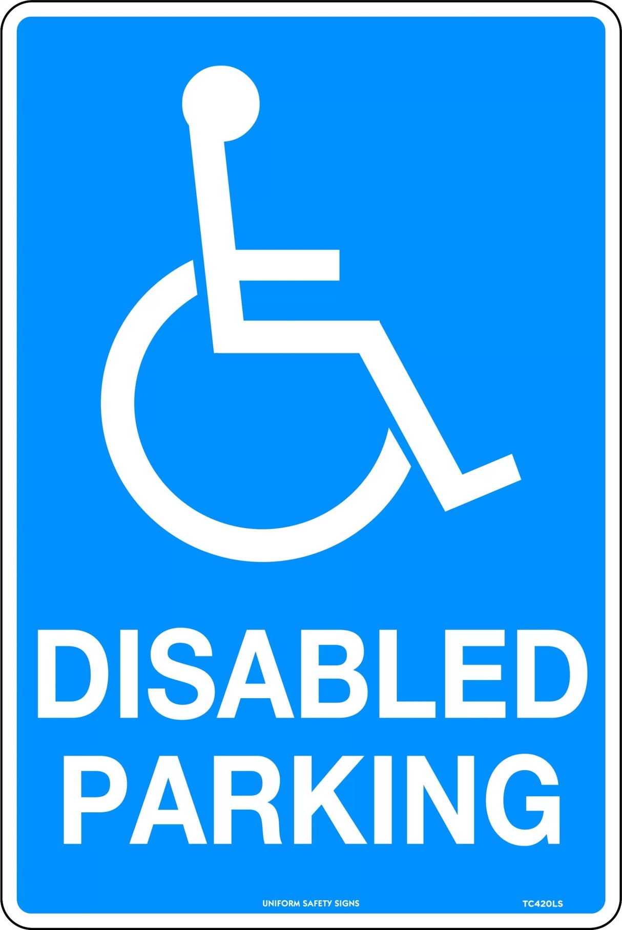 Parking Sign - Disabled Parking With Symbol  Metal