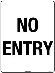 Parking Sign - No Entry  Metal