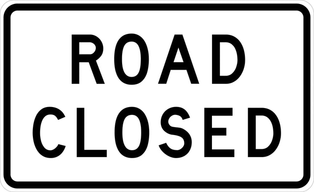 Road Sign - Road Closed  Class 1 Aluminium