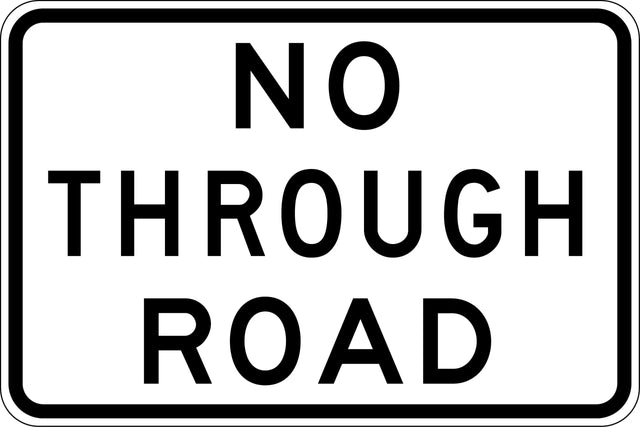 Road Sign - No Through Road  Class 1 Aluminium