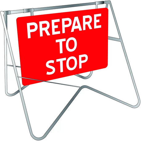 Swing Stand Signage - Prepare To Stop