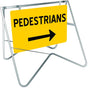 Swing Stand Signage - Pedestrians Right Arrow