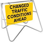 Swing Stand Signage - Changed Traffic Conditions Ahead