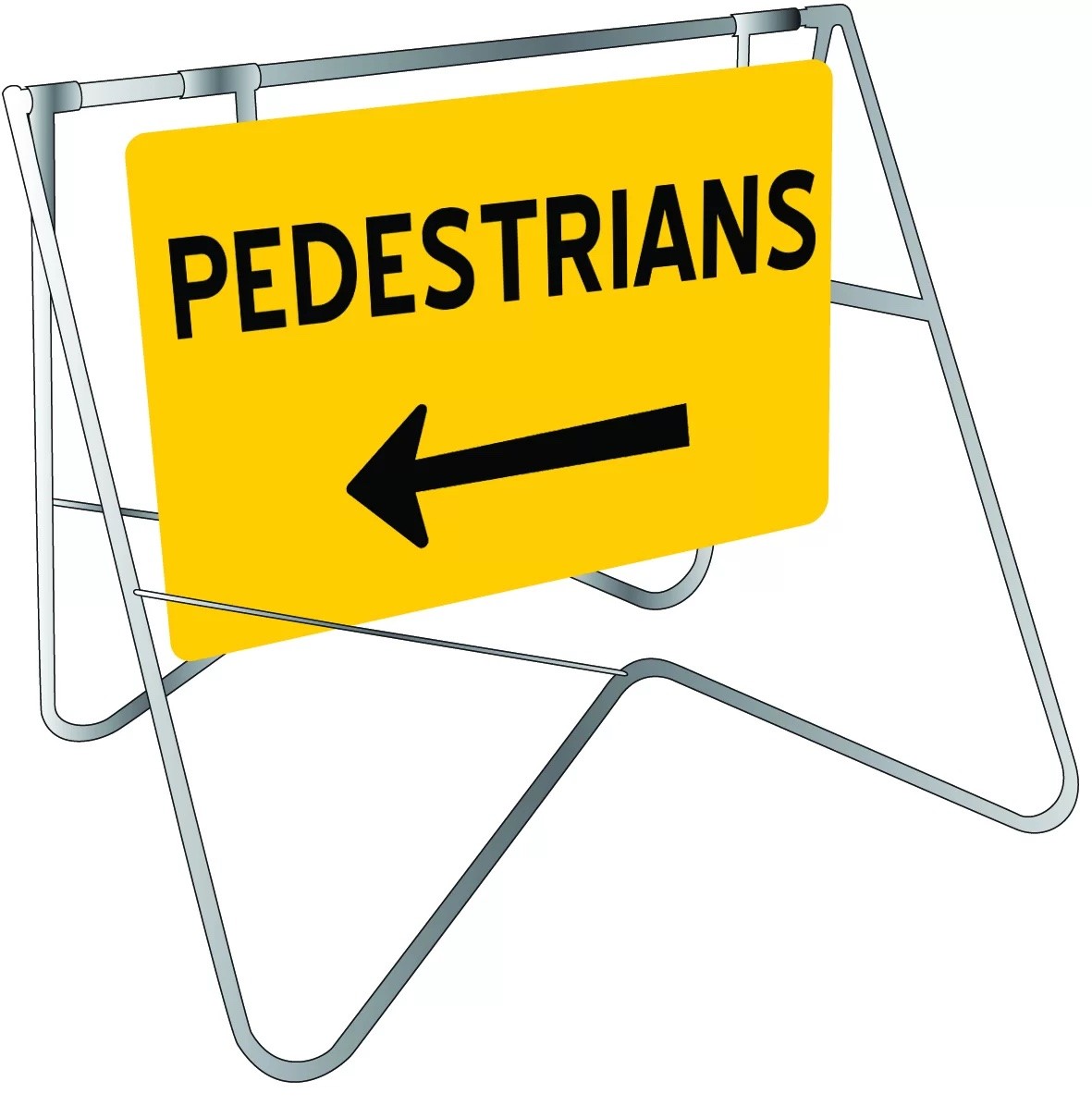 Swing Stand Signage - Pedestrians Left Arrow