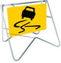 Swing Stand Signage - Slippery Surface Picto