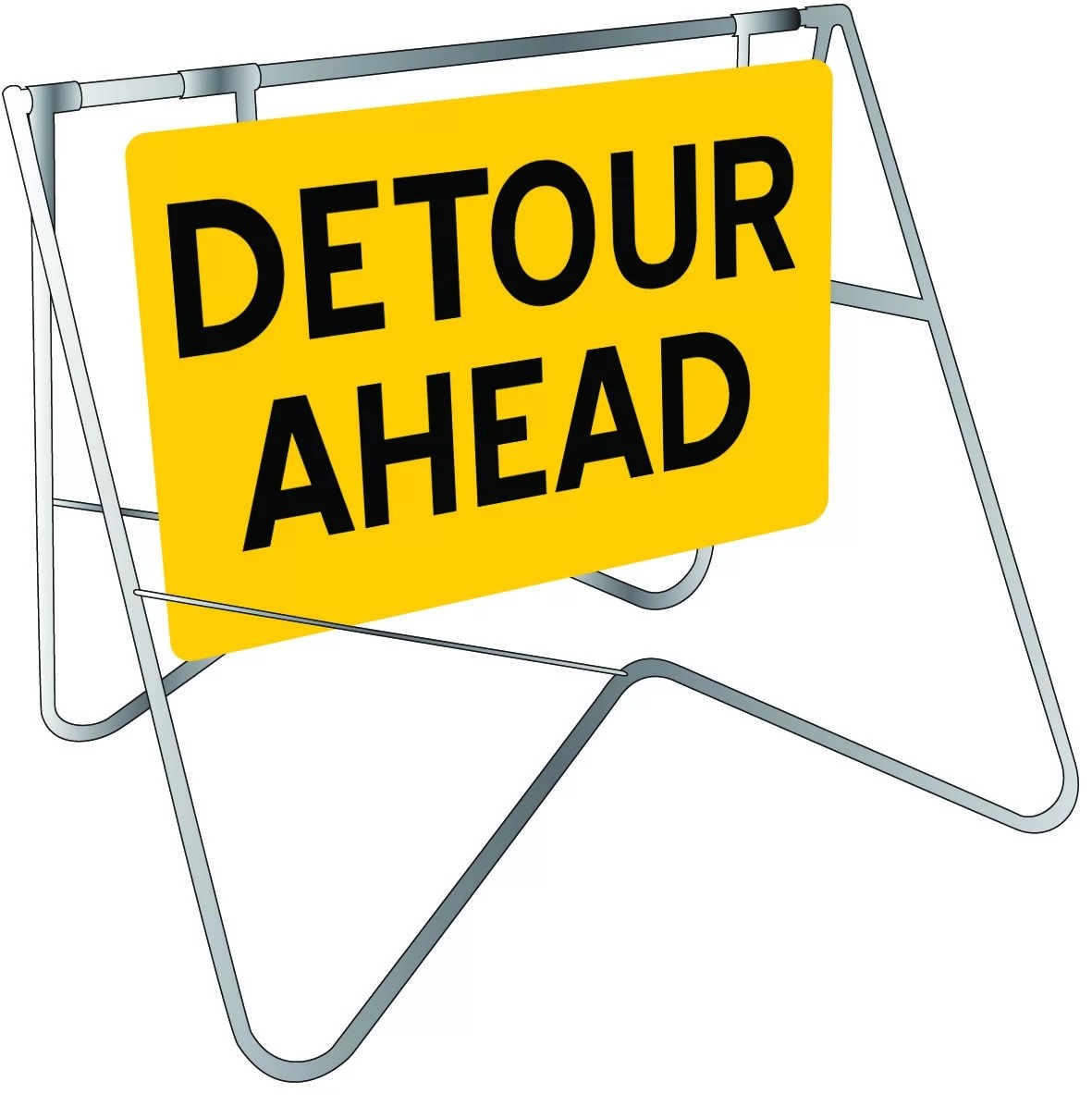 Swing Stand Signage - Detour Ahead