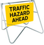 Swing Stand Signage - Traffic Hazard Ahead