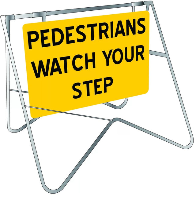 Swing Stand Signage - Pedestrians Watch Your Step