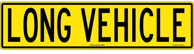 Vehicle Sign - Long Vehicle  Class 2 Metal