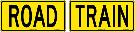 Vehicle Sign - Road Train 2 Pieces  Class 2 Metal