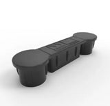 Cap to suit PR Rail - 145 x 40mm - Black Plastic