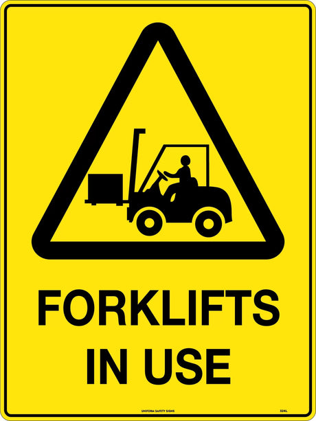 Caution Sign - Caution Forklifts in Use  Corflute