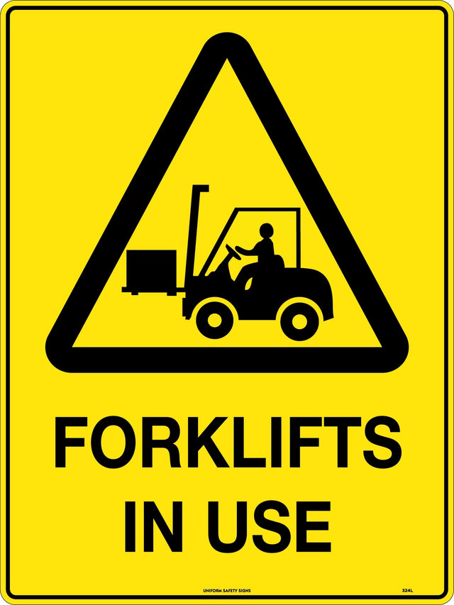 Caution Sign - Caution Forklifts in Use  Corflute