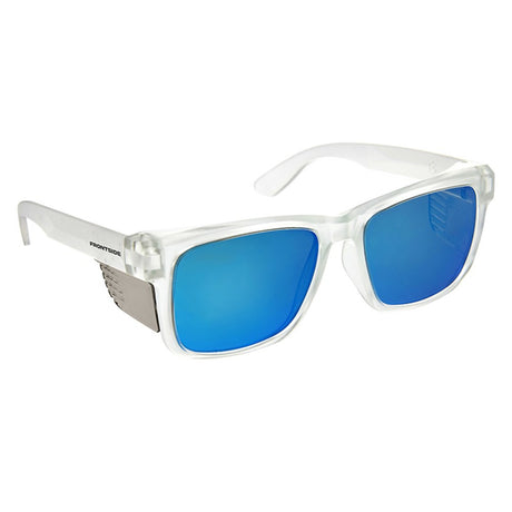 Safety Glasses Frontside Polarised Blue Revo Lens With Clear Frame Carton Of 144