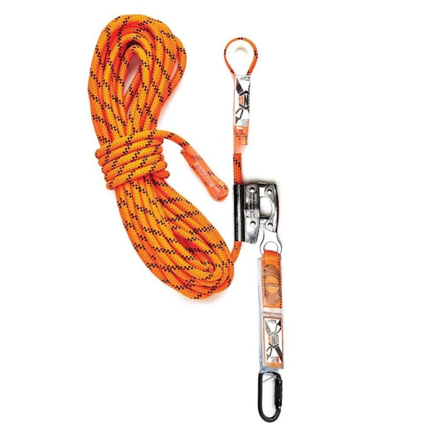 Rope Kernmantle 15cm C/W Rope Grab & Perm Attach Shocky With Screwgate Kara