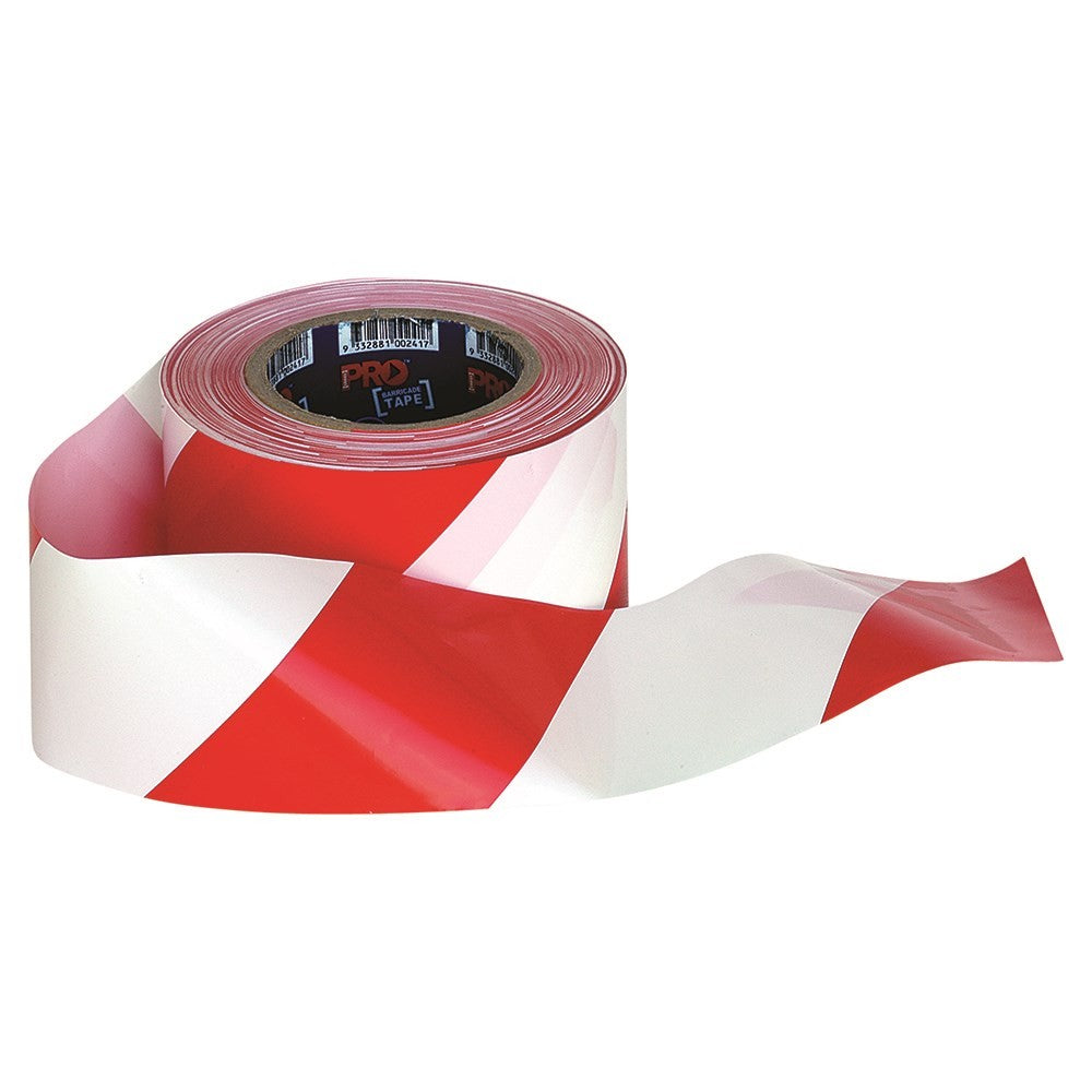 Barricade Tape - 100mx75mm Red & White 5pk