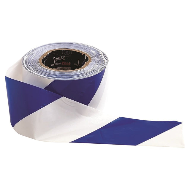 Barricade Tape - 100mx75mm Blue & White 5pk