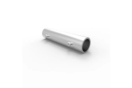 Metallic cylindrical object on a white background