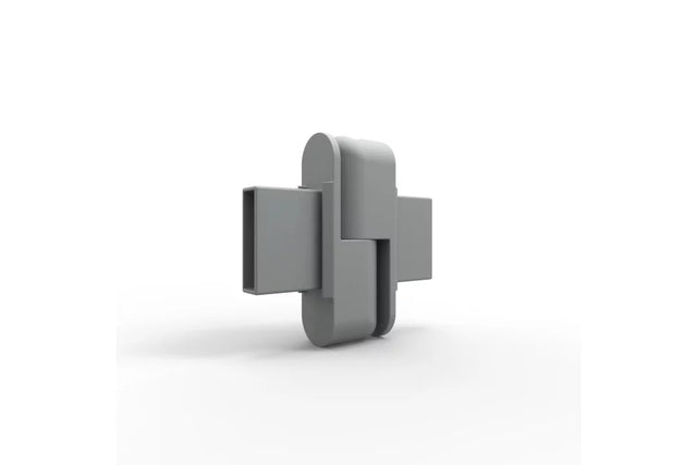 Gray geometric object on a white background