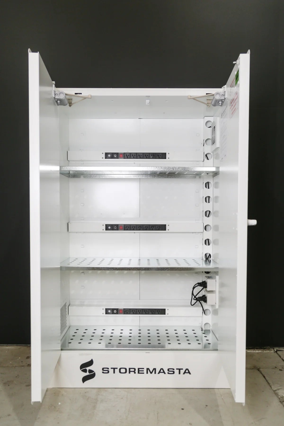 18 Outlet Battery Charging Cabinet with Fire Suppression System - Monitored