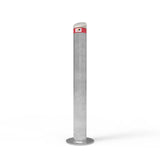 Angled Cap Heavy Duty Steel Round Bollards