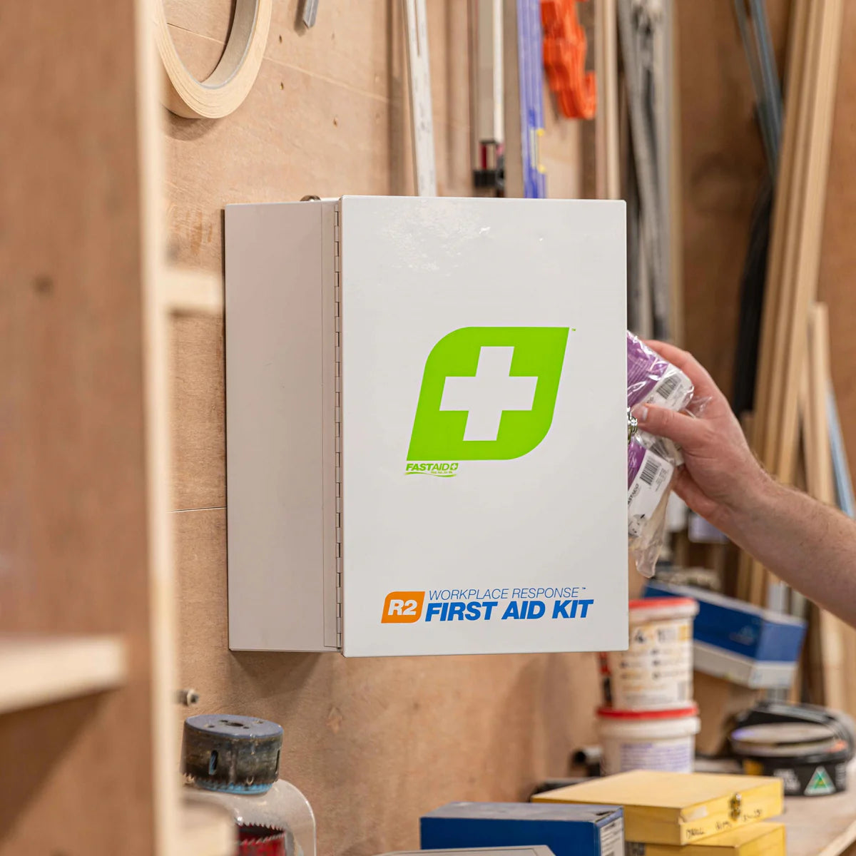 R2 Workplace Response First Aid Kit Metal Wall Mount