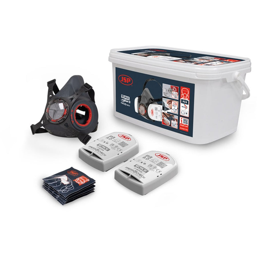 Buy Force Typhoon 8 Half Mask Respirator Asbestos/Silica/Dust Kit With ...