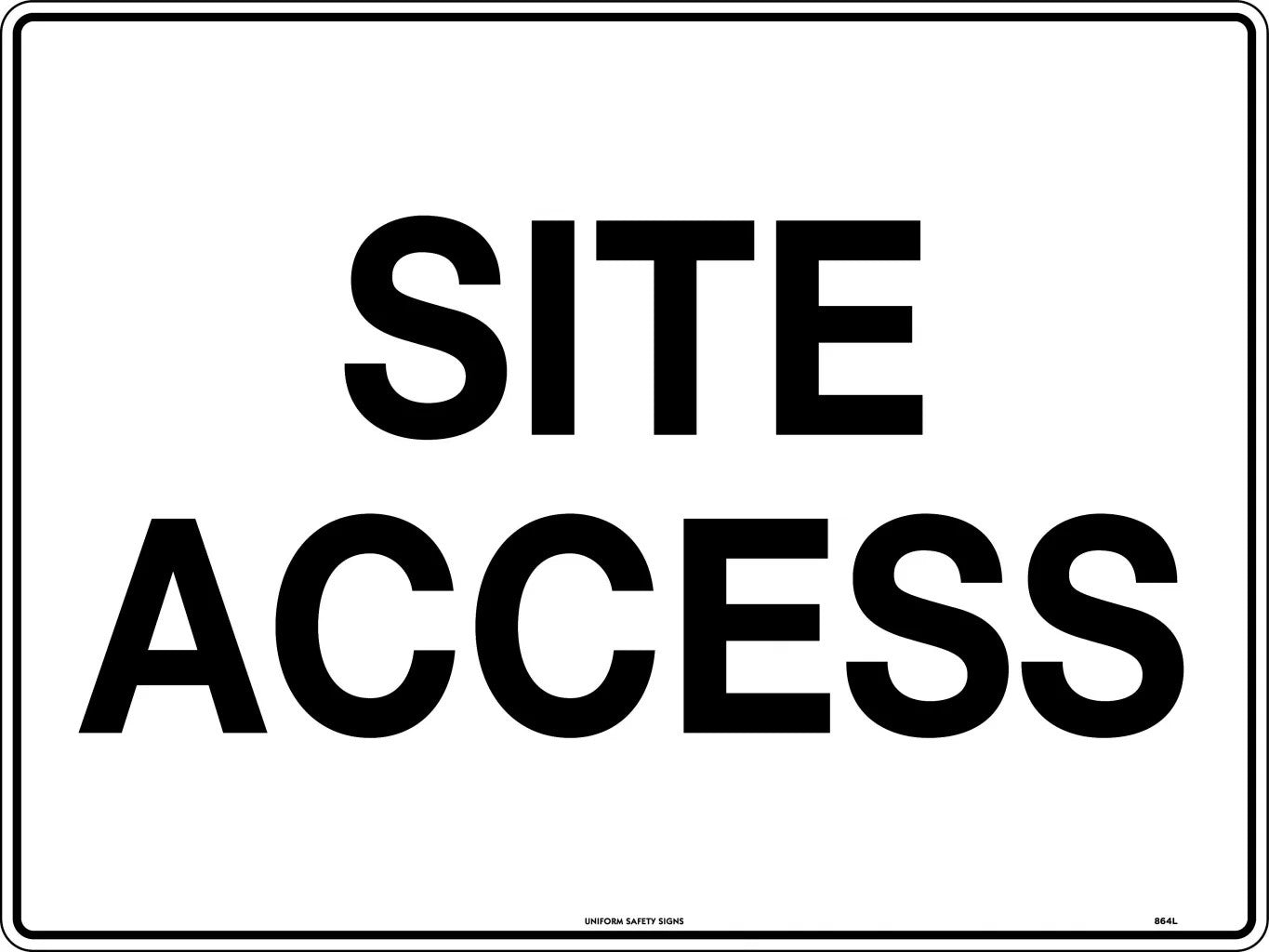 Buy General Sign - Site Access Online | $35.50 AUD