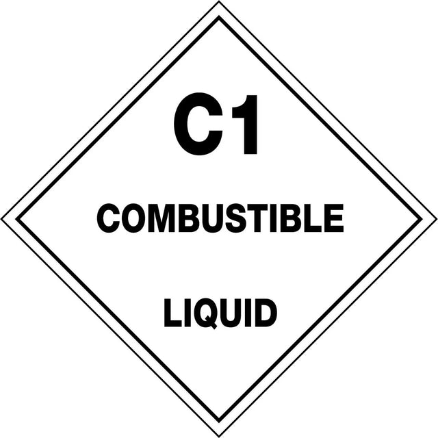 Hazchem Sign – C1 Combustible Liquid   Poly