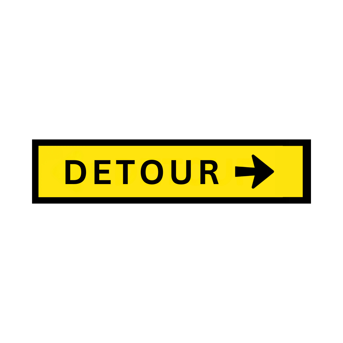 Boxed Edge Sign - Detour Left or Right Arrow