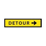 Boxed Edge Sign - Detour Left or Right Arrow