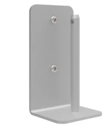 A single wall mount bracket, likely made of metal, in a gray color.