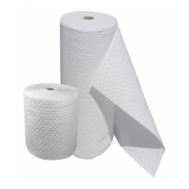 2 white rolls of absorbent material