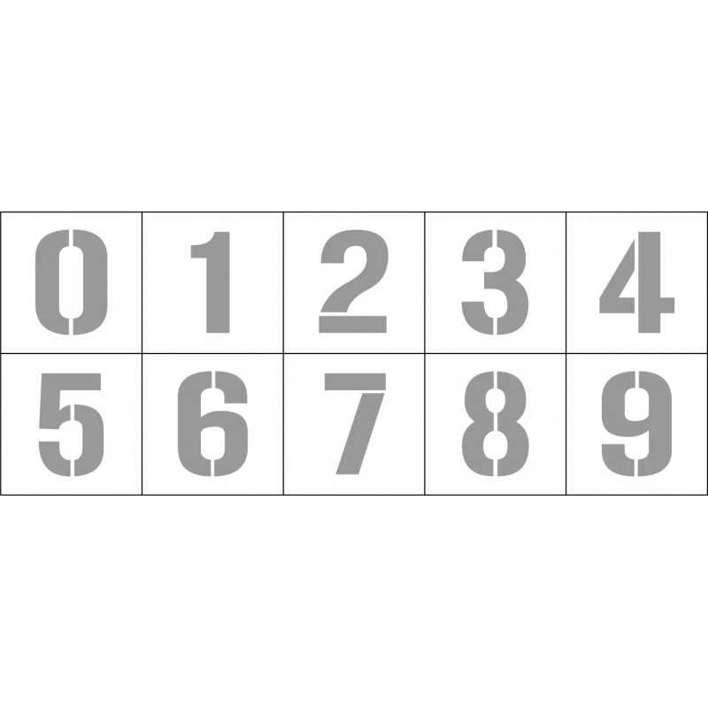 Stencil Number Sets – Numbers 0-9